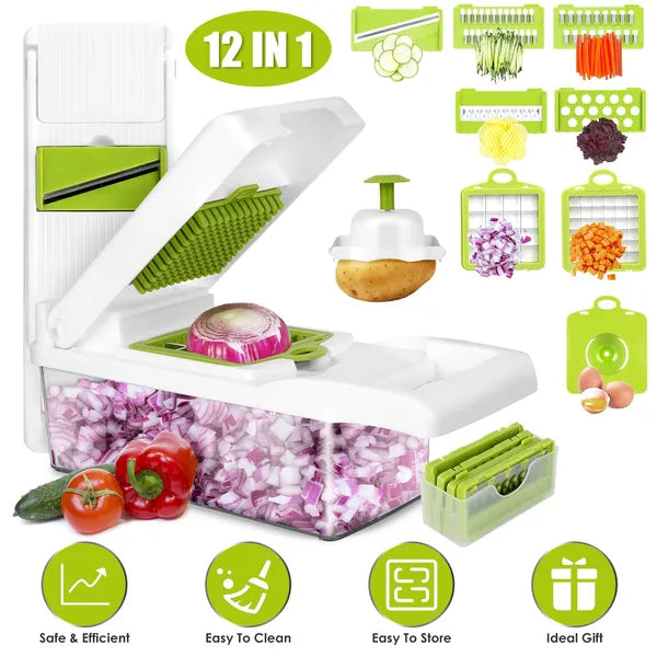 12-in-1 Vegetable Chopper & Food Slicer