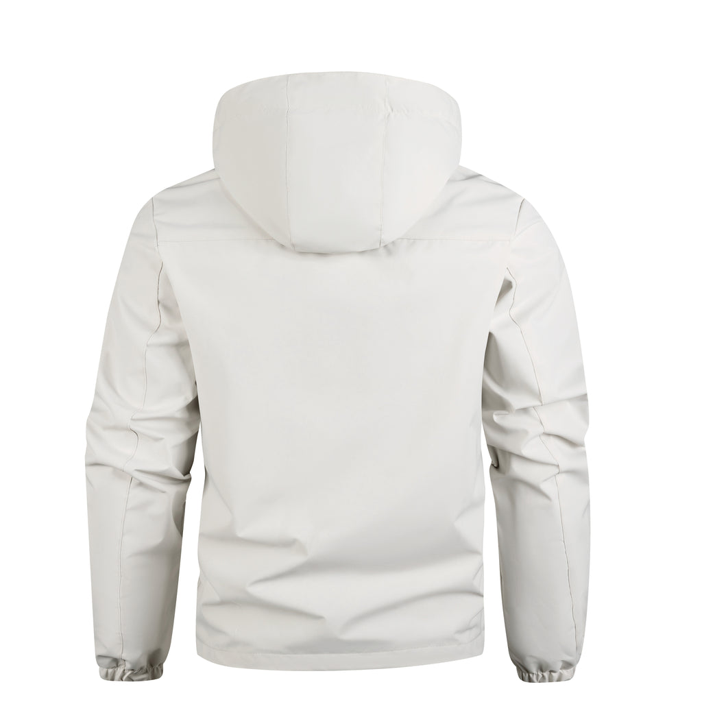 Lightweight Men's Jacket With Hood For Outdoor, Travel, Hiking, Windbreaker, Versatile, Stylish Design
