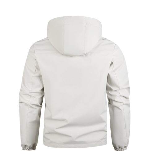 Lightweight Men's Jacket With Hood For Outdoor, Travel, Hiking, Windbreaker, Versatile, Stylish Design