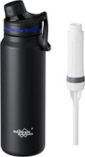 Filtered Water Bottle, 32oz Stainless Steel Water Bottle, With Filter Cartridge