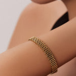 Women's Chain Bracelet Business Casual Golden Silver Metal Bracelet Jewelry