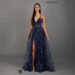 Elegant Womens V-neck Sleeveless Strapless Dress With A Flared Hem High Waist Split Women Long Dresses Party Dress