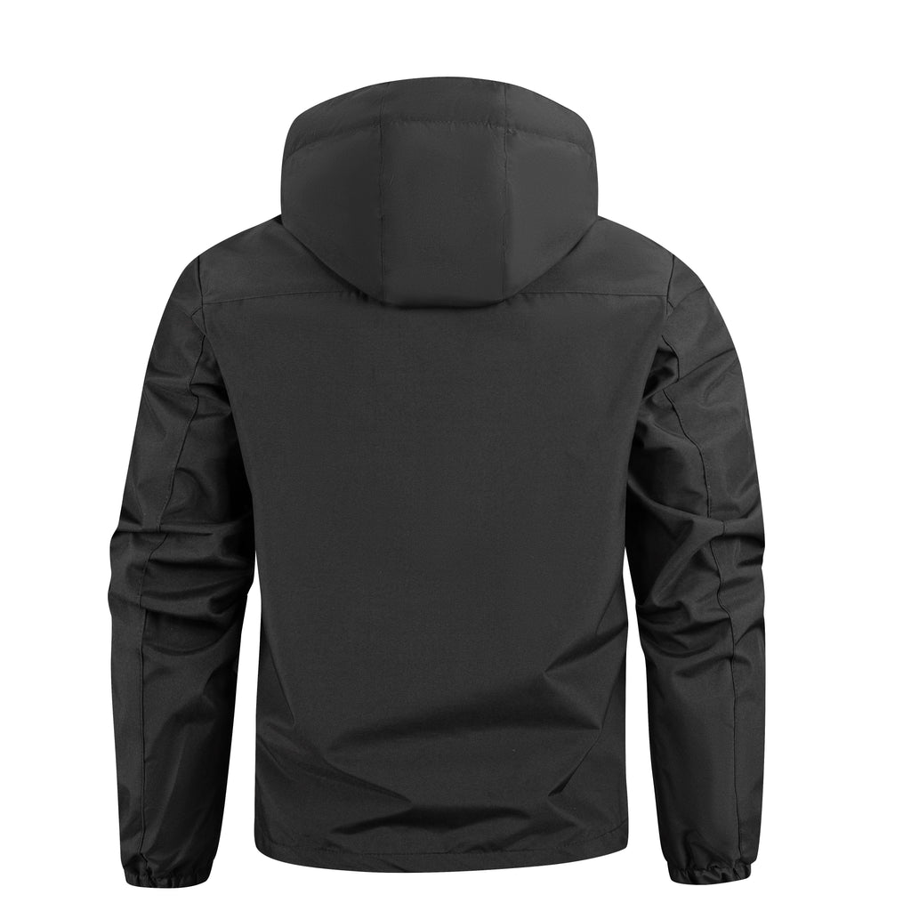 Lightweight Men's Jacket With Hood For Outdoor, Travel, Hiking, Windbreaker, Versatile, Stylish Design